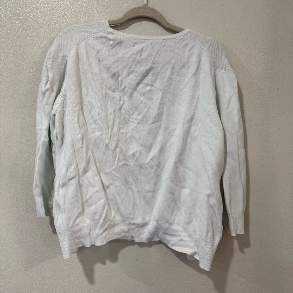 Classic White Cardigan Sweater - Picture 2 of 4